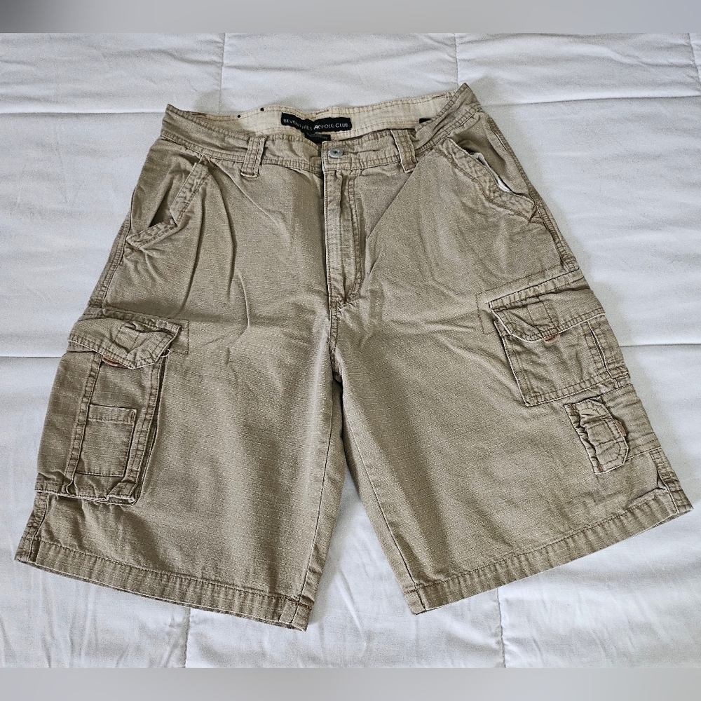 Beverly Hills Polo Club Beige Cargo Shorts